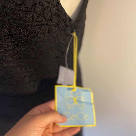 NWT CECE Black Lace Sleeveless Dress size 8P - Picture 6 of 15